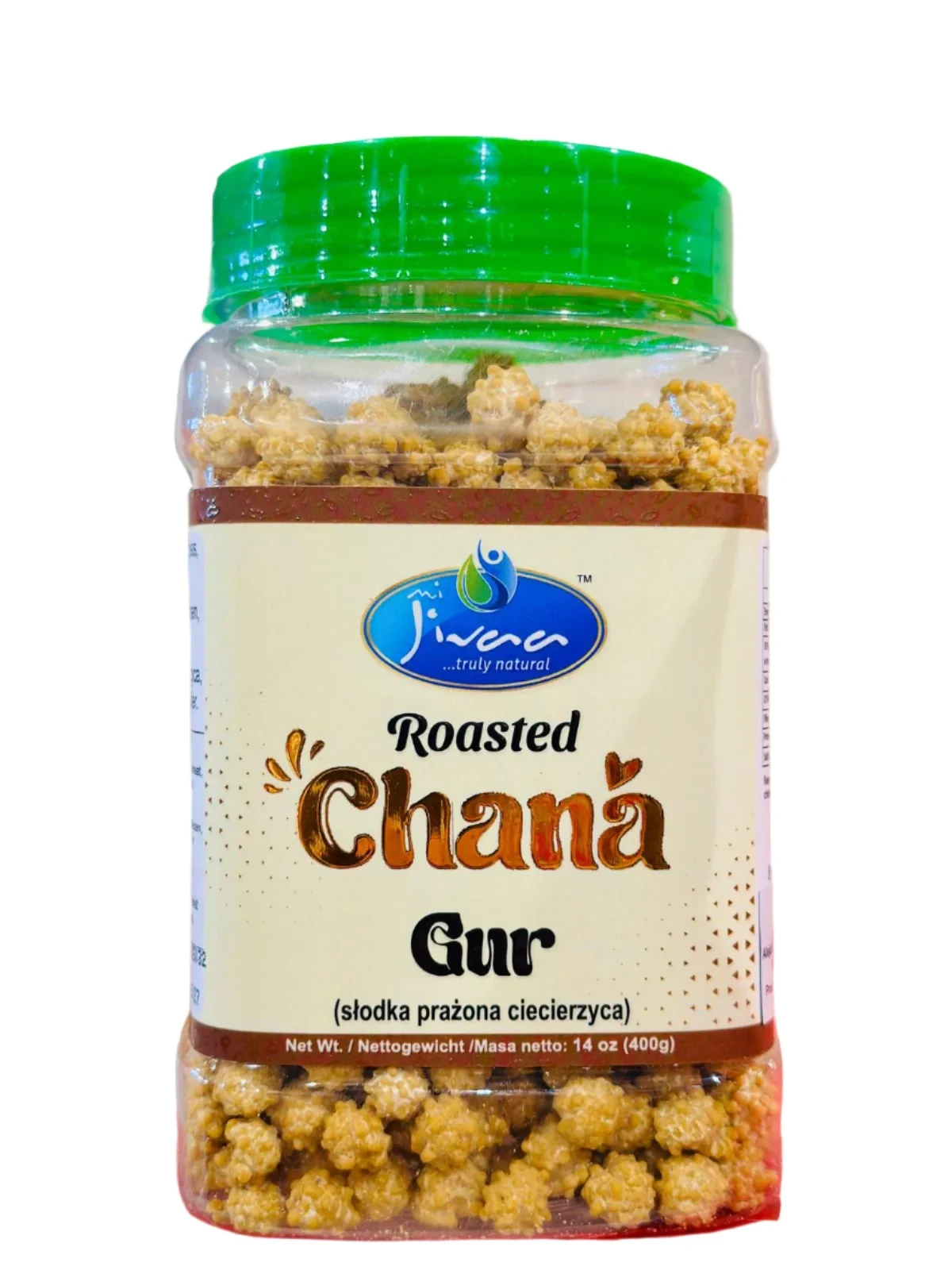 Jivaa Prażona ciecierzyca z gur (cukrem jaggery) 400 g