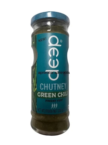 DEEP GREEN CHILI CHUTNEY 220G